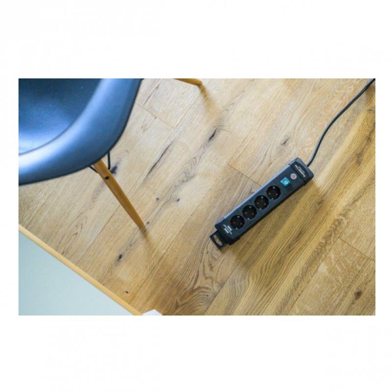 Brennenstuhl Premium-Line Steckdosenleiste [4-fach, schwarz, 1.8m]