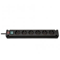 Brennenstuhl 1150650316 power extension 3 m 6 AC outlet(s) Indoor Black