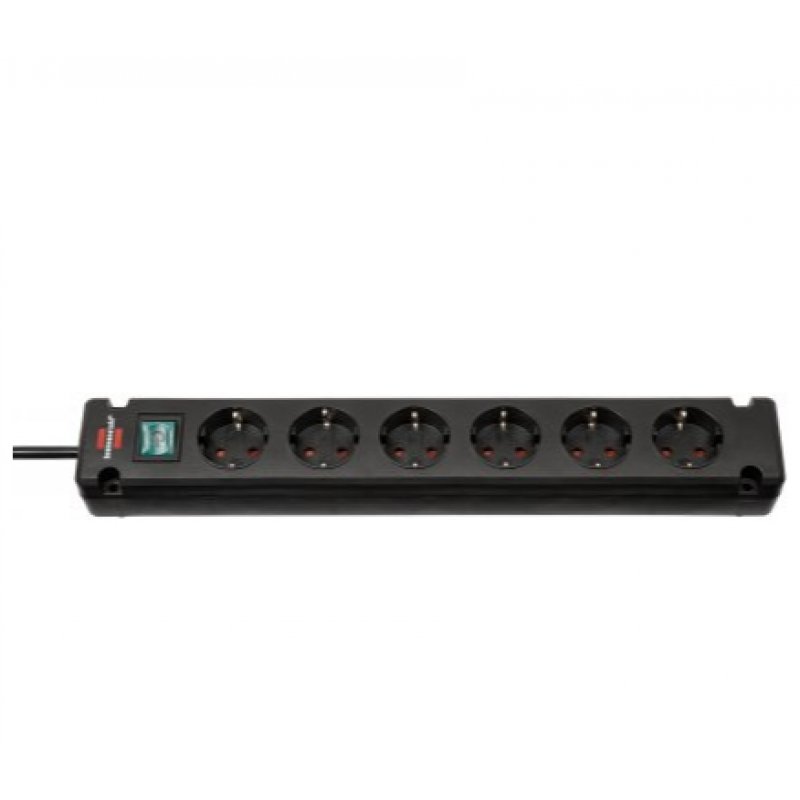 Brennenstuhl 1150650316 power extension 3 m 6 AC outlet(s) Indoor Black