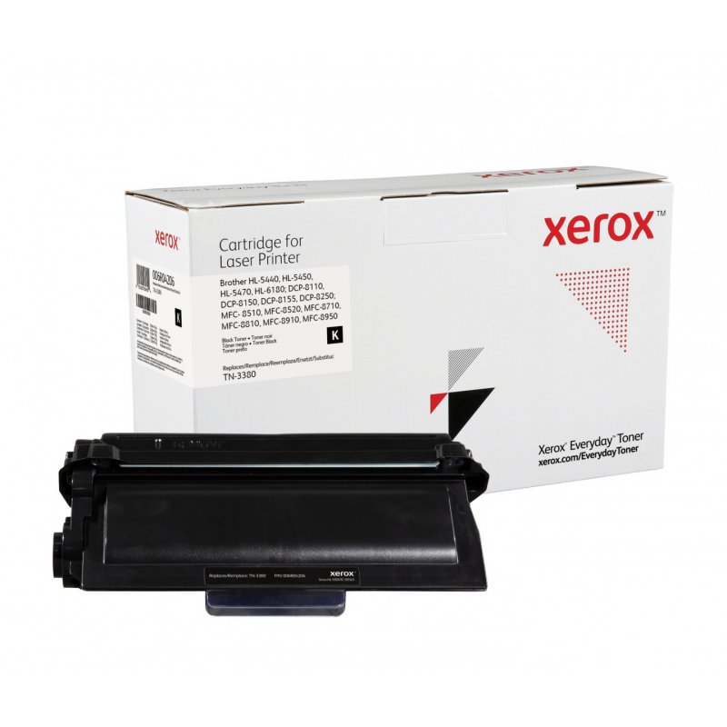 TON Xerox compatible Everyday Toner Black cartridge equivalent to Brother TN-3380 for use in: Brother HL-5440, HL-5450, 
