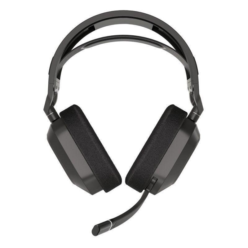Corsair HS80 MAX Wireless Headset stahlgrau -Kabelloses Gaming-Headset mit dynamischer RGB-Beleuchtung auf jeder Ohrmusc