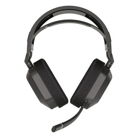 Corsair HS80 MAX Wireless Headset stahlgrau -Kabelloses Gaming-Headset mit dynamischer RGB-Beleuchtung auf jeder Ohrmusc