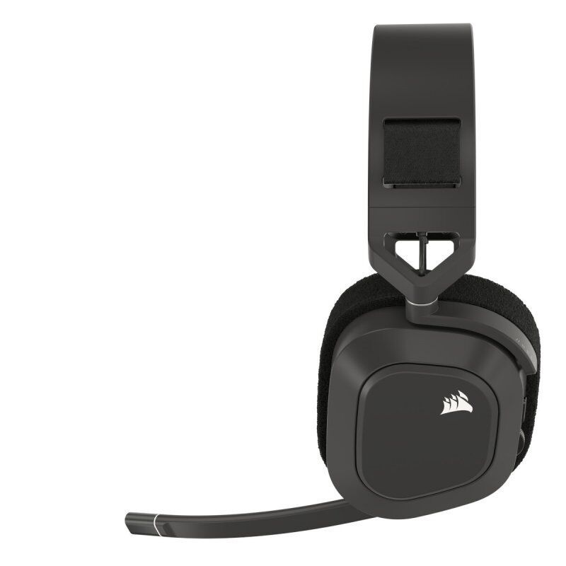 Corsair HS80 MAX Wireless Headset stahlgrau -Kabelloses Gaming-Headset mit dynamischer RGB-Beleuchtung auf jeder Ohrmusc