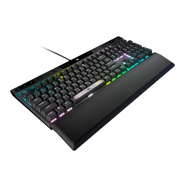 Corsair K70 MAX RGB Gaming Tastatur - Magnetisch-mechanische RGB Gaming-Tastatur, anpassbare Betätigung, stahlgrau
