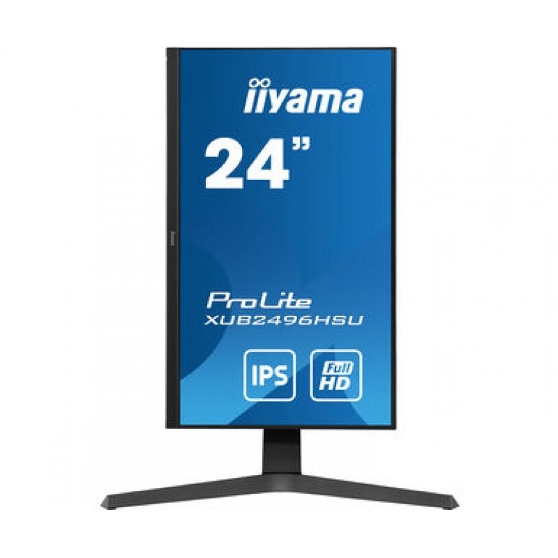 60,5cm/23,8'' (1920x1080) iiyama ProLite XUB2496HSU-B 16:9 1ms HDMI DisplayPort USB-C VESA Pivot Speaker Full HD Black