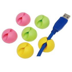 Management Kabelhalter LogiLink compatible SET 6 Stück/2x green/orange/pink