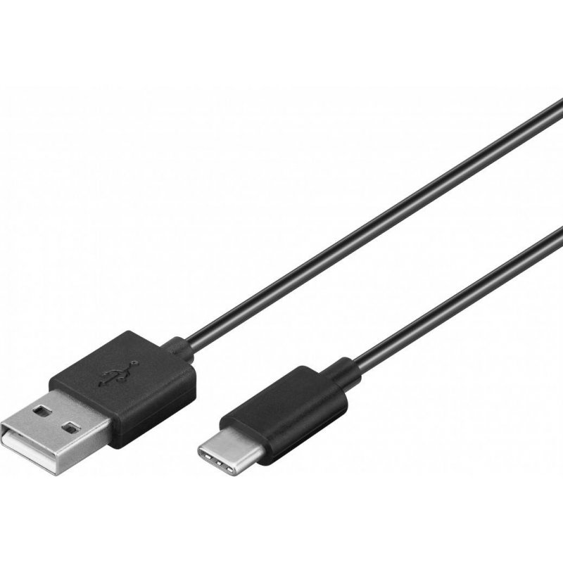 USB2.0 Typ A (ST)  USB-C (ST) 3m goobay Black