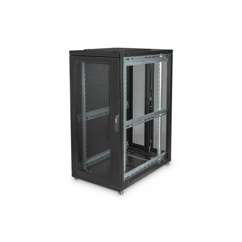 Serverschrank 19" 26HE Digitus compatible 1260x600x1000 mm, Farbe black (RAL 9005), perforierte Tür