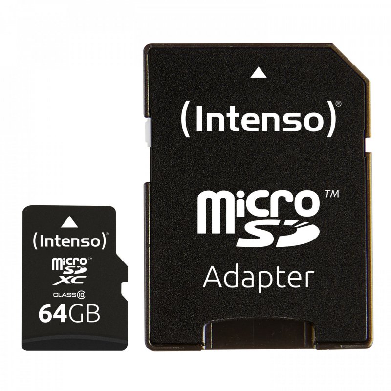 64GB Intenso compatible MicroSDXC 20MB/s +Adapter