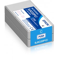 Epson SJIC22P(C): Ink cartridge for ColorWorks C3500 (Cyan)