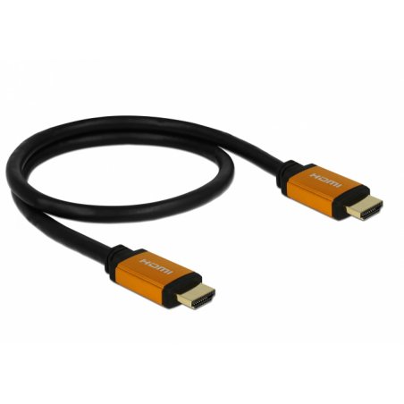 DeLOCK 85726 câble HDMI 0,5 m HDMI Type A (Standard) Noir, Or
