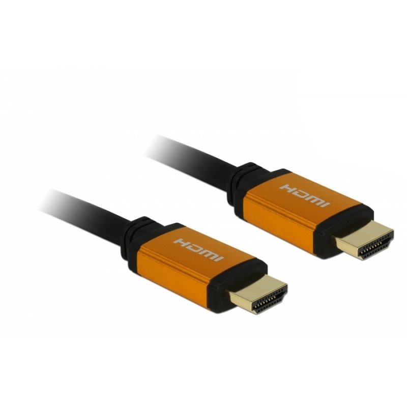 DeLOCK 85726 câble HDMI 0,5 m HDMI Type A (Standard) Noir, Or