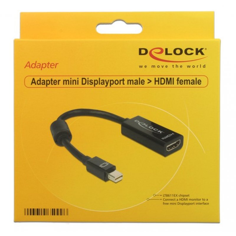 DeLOCK Adapter mini Displayport / HDMI 0.18 m HDMI Type A (Standard) Black