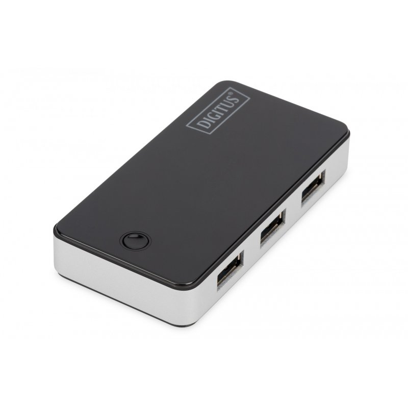 DIGITUS  Hub USB 3.0, 4 ports, bloc d'alimentation, noir