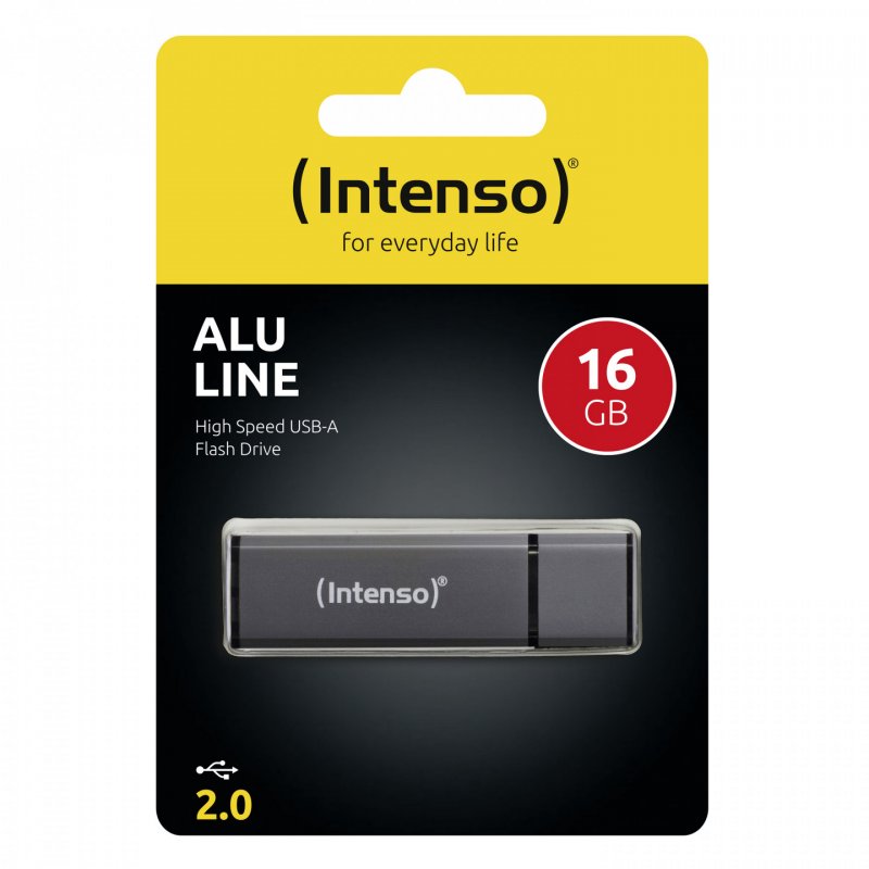 STICK 16GB 2.0 Intenso compatible Alu Line Grey