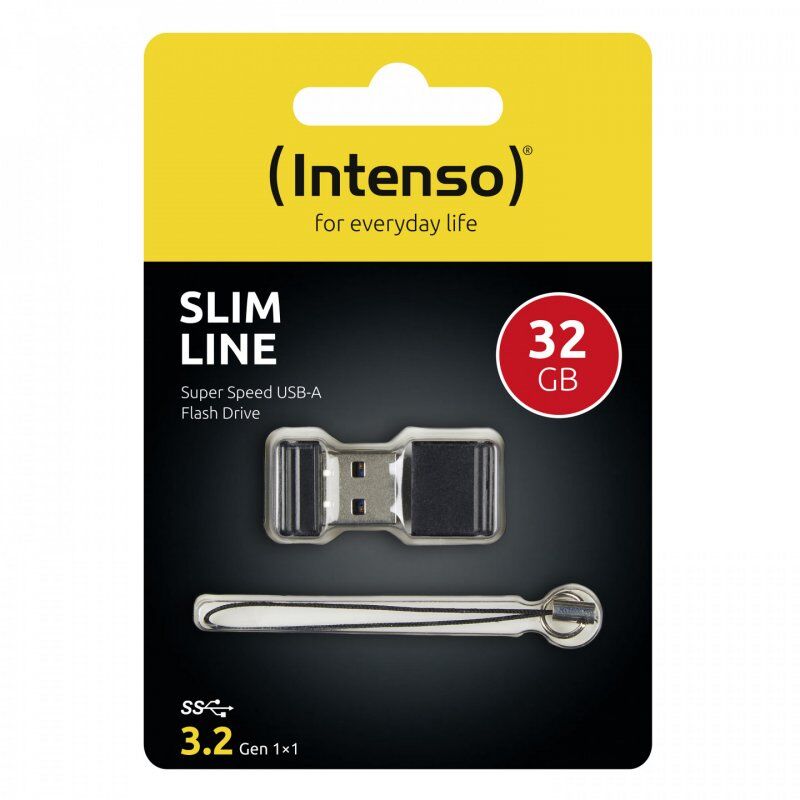 Intenso Slim Line lecteur USB flash 32 Go USB Type-A 3.2 Gen 1 (3.1 Gen 1) Noir
