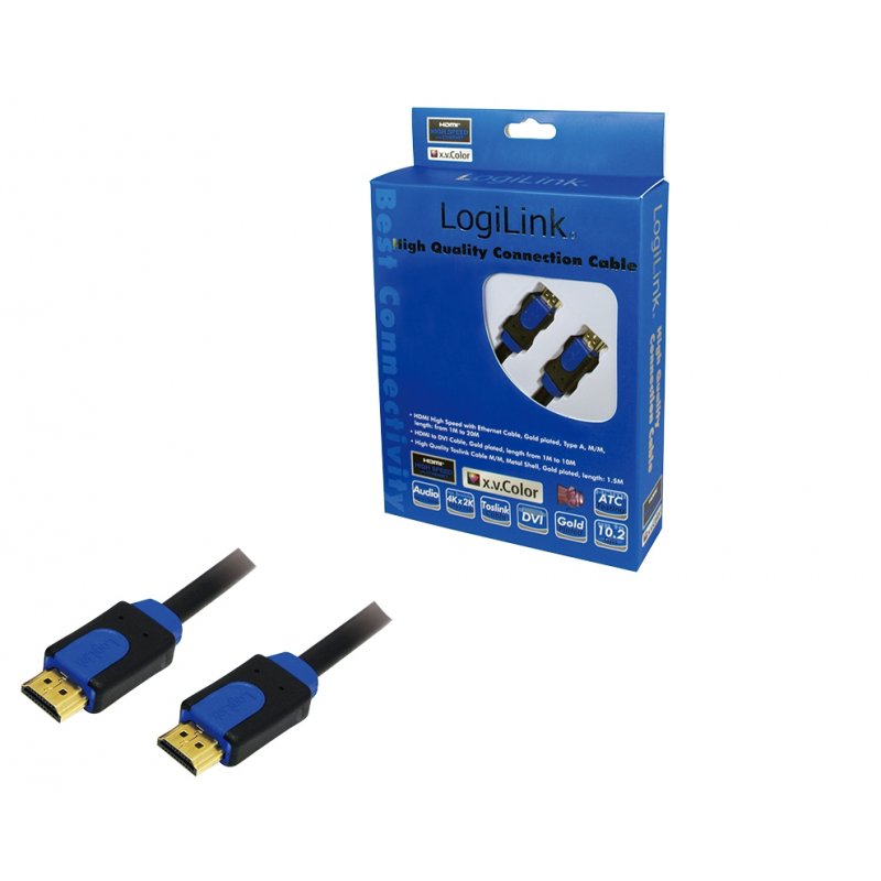 HDMI (ST - ST) 1m 3D+Ethernet Box LogiLink compatible