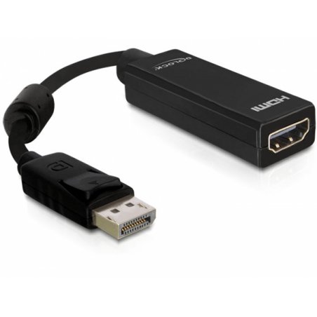 DeLOCK 61849 video cable adapter 0.125 m DisplayPort HDMI Type A (Standard) Black