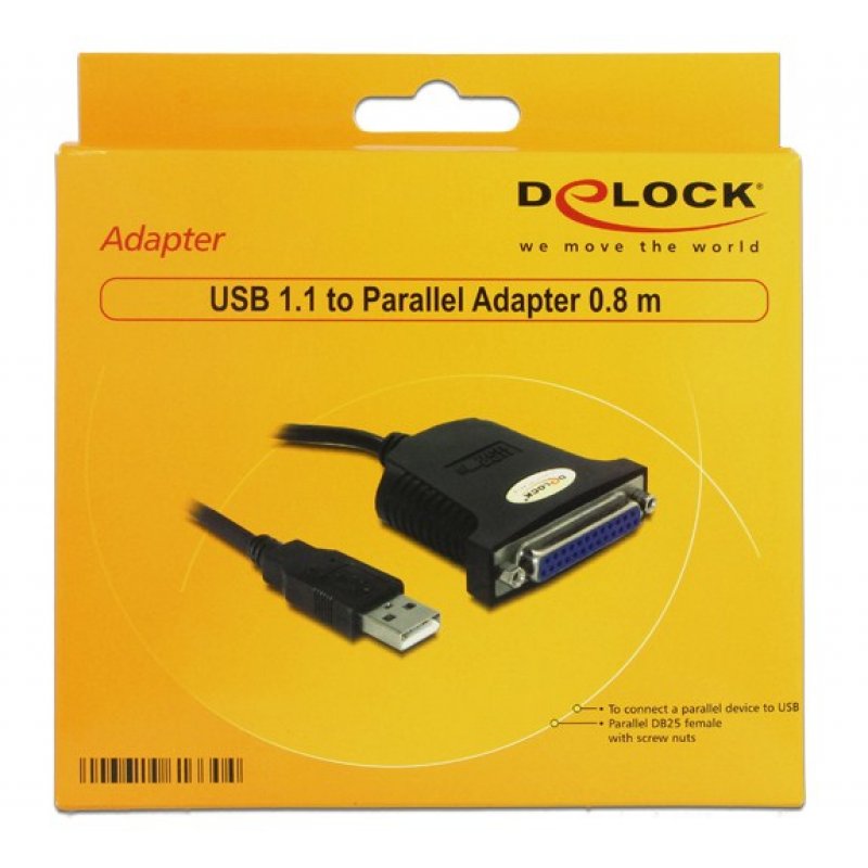 DeLOCK USB 1.1 parallel adapter câble parallèle 0,8 m