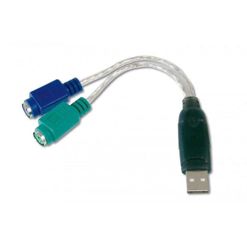 DIGITUS câble adaptateur USB 1.1 - 2 x PS/2, 180 mm