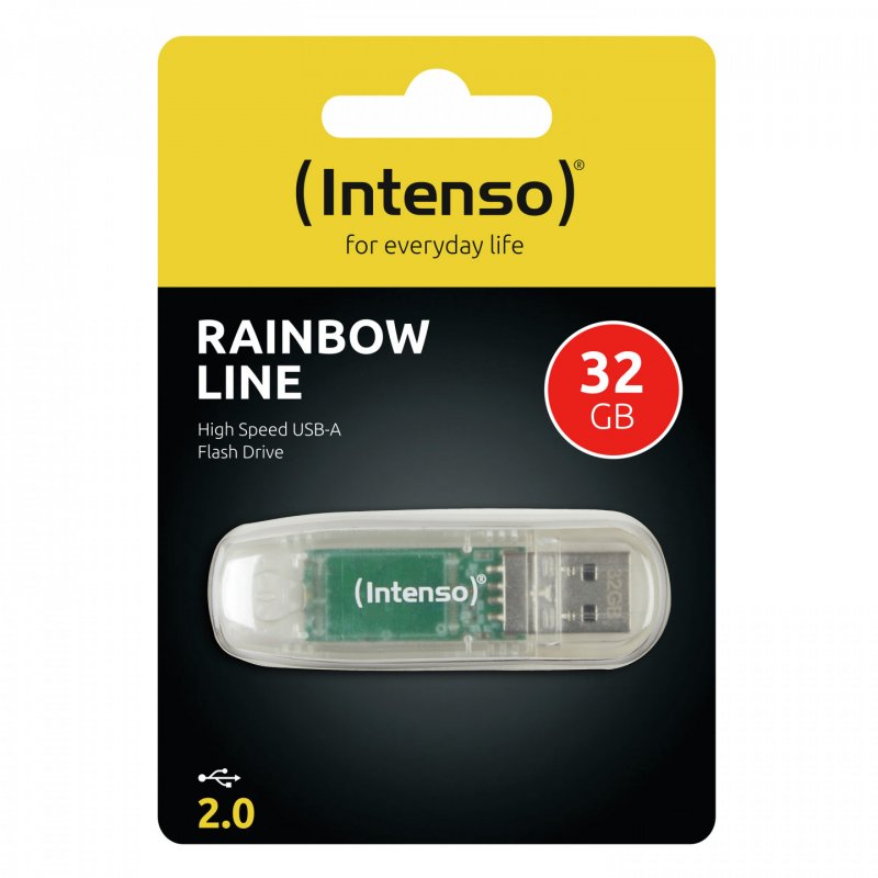 Intenso Rainbow Line lecteur USB flash 32 Go USB Type-A 2.0 Transparent