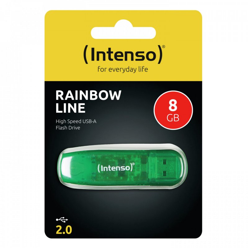 Intenso Rainbow Line lecteur USB flash 8 Go USB Type-A 2.0 Vert