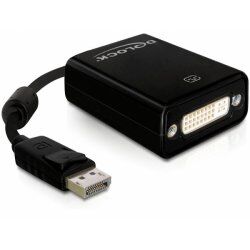 DeLOCK 61847 câble vidéo et adaptateur 0,125 m DisplayPort DVI-I Noir