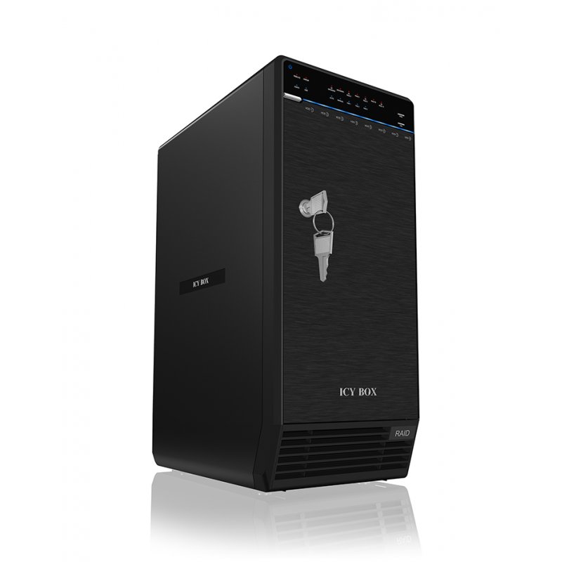 3,5 8cm SATA 8xSATA 3,5" zu 1xUSB 3.0 + 1xeSATA, JBOD ICY BOX