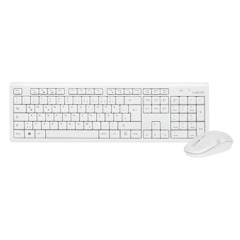 LogiLink ID0104W clavier Souris incluse USB Allemand Blanc
