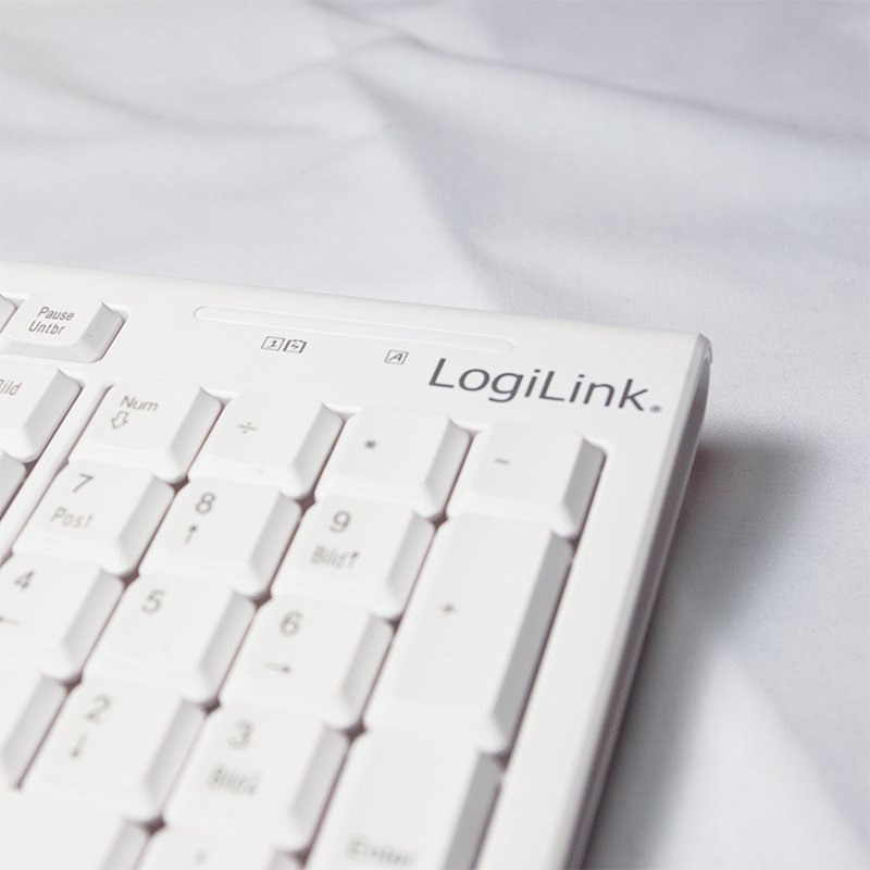 LogiLink ID0104W clavier Souris incluse USB Allemand Blanc
