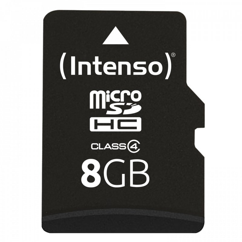 8GB Intenso compatible MicroSDHC 21MB/s +Adapter