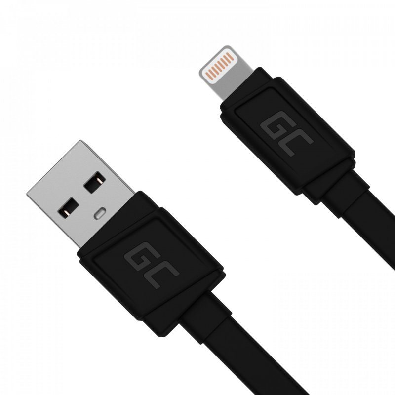 USB  Lightning (ST - ST) 0,25m GreenCell compatible Black