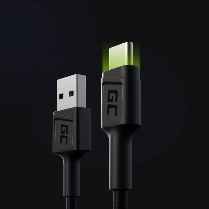 Green Cell KABGC06 câble USB 1,2 m USB A USB C Noir