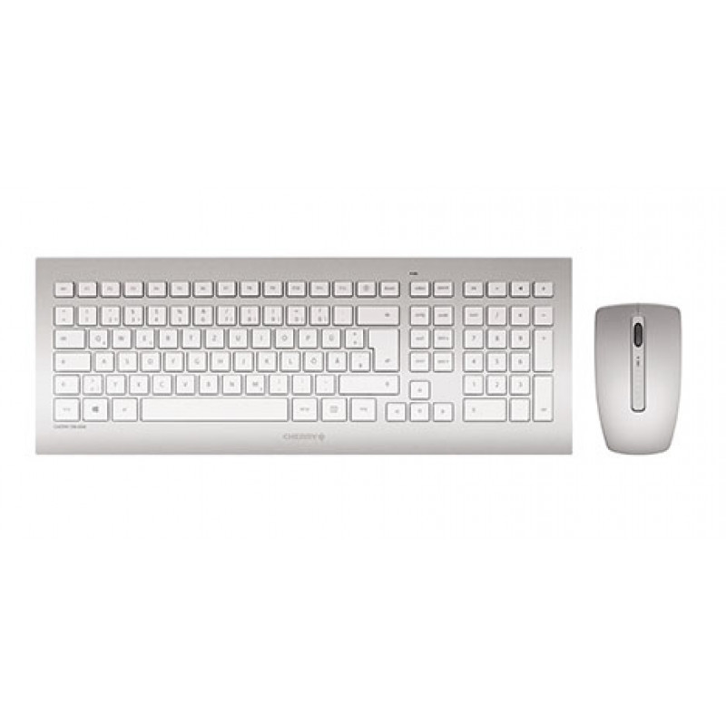 Cherry compatible DW 8000 RF Wireless QWERTZ Deutsch Silber - white Tastatur