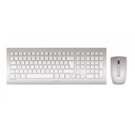 Cherry compatible DW 8000 RF Wireless QWERTZ Deutsch Silber - white Tastatur