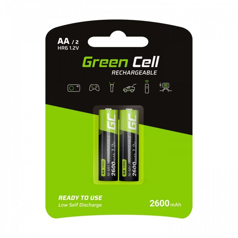 Akku 2xAA HR6 2600mAh GreenCell compatible