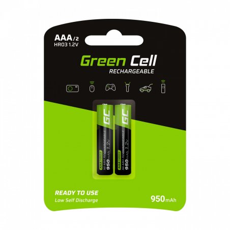 Akku 2xAAA HR03 950mAh GreenCell compatible