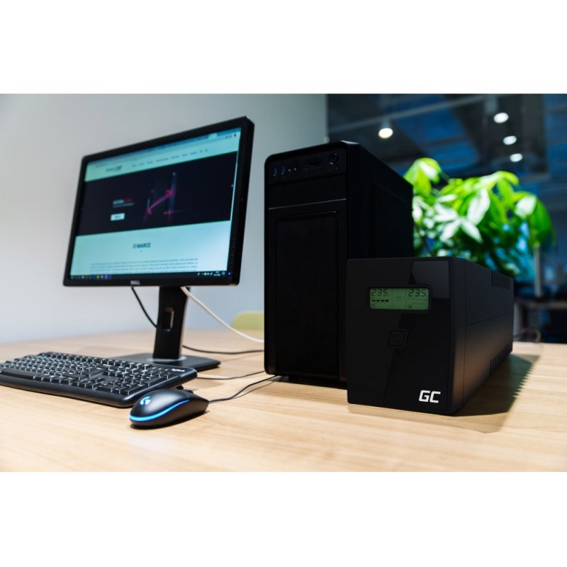 GreenCell compatible 600VA 360W Überspannungsschutz 230V Black