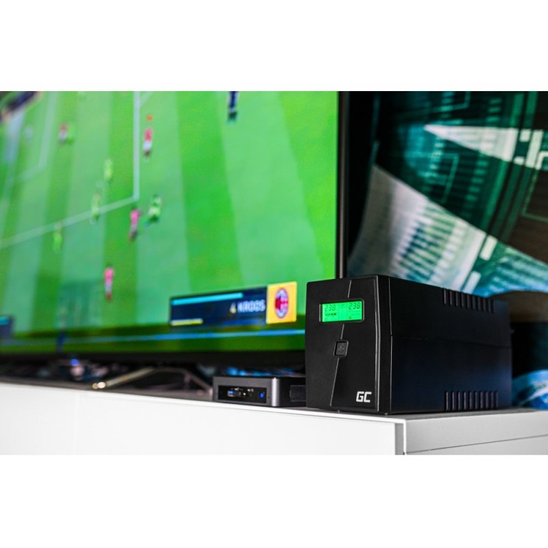 GreenCell compatible 2000VA 1200W Überspannungsschutz 230V Black