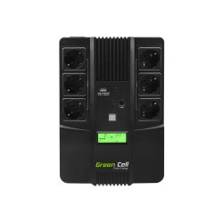 Green Cell AiO 800VA LCD alimentation d'énergie non interruptible Interactivité de ligne 0,8 kVA 480 W 6 sortie(s) CA