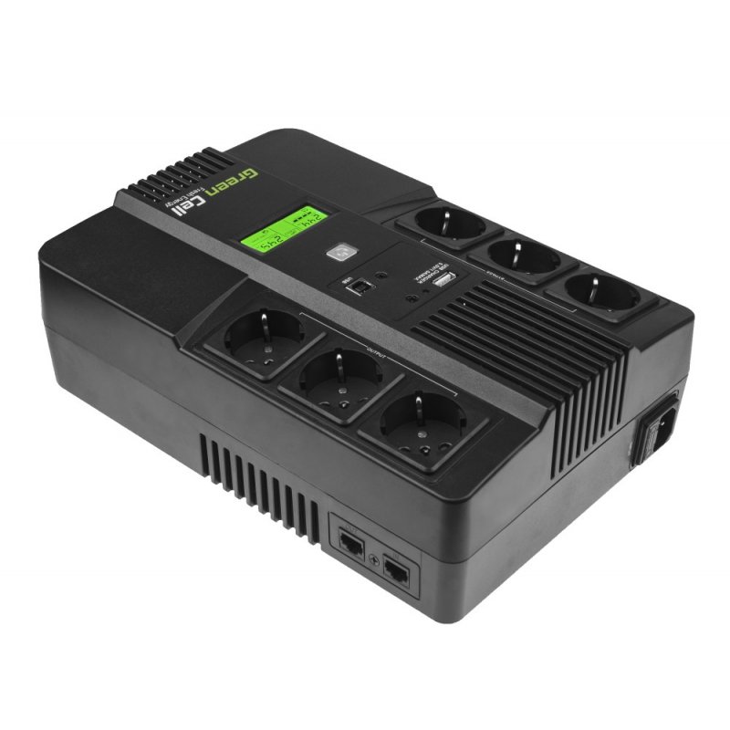 Green Cell AiO 800VA LCD alimentation d'énergie non interruptible Interactivité de ligne 0,8 kVA 480 W 6 sortie(s) CA