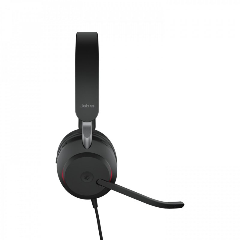 Jabra Evolve2 40, MS Stereo Casque Avec fil Arceau Bureau/Centre d'appels USB Type-A Bluetooth Noir