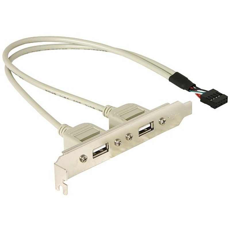 Slotblech - USB 2.0 2xPort