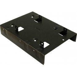 Inter-Tech 88885232 Obturateur de baie de lecteur 2x 2,5" Panneau de façade Noir