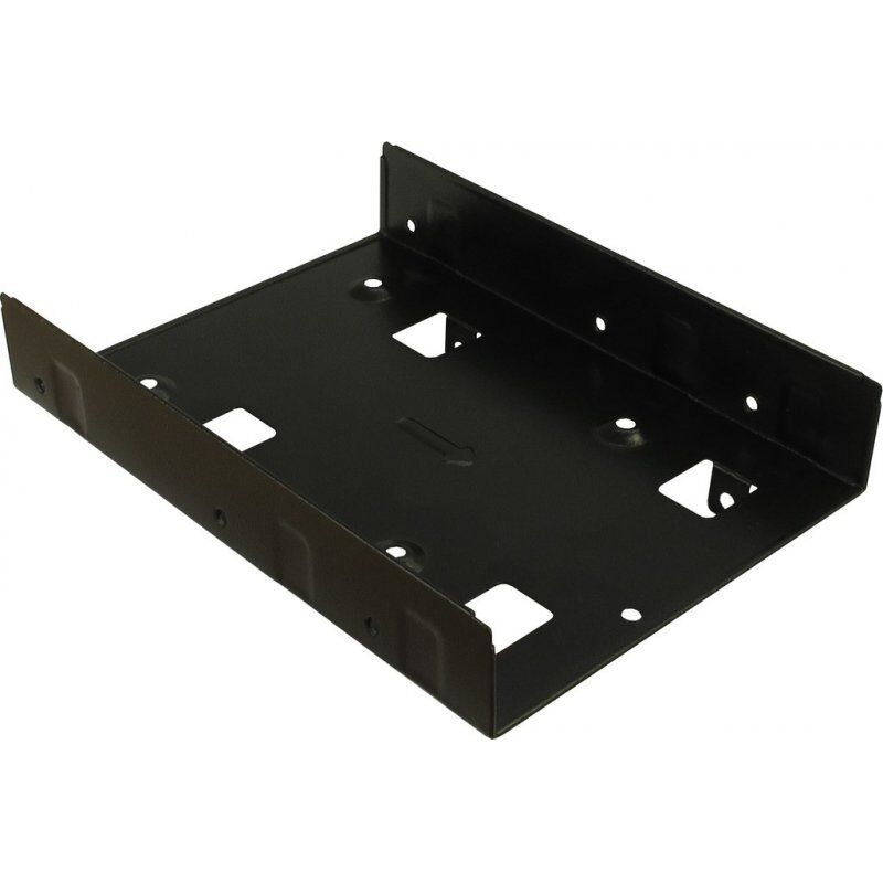 Inter-Tech 88885232 Obturateur de baie de lecteur 2x 2,5" Panneau de façade Noir