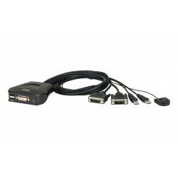 KVM Cable Switch 2-Port USB DVI KVM Switch ATEN