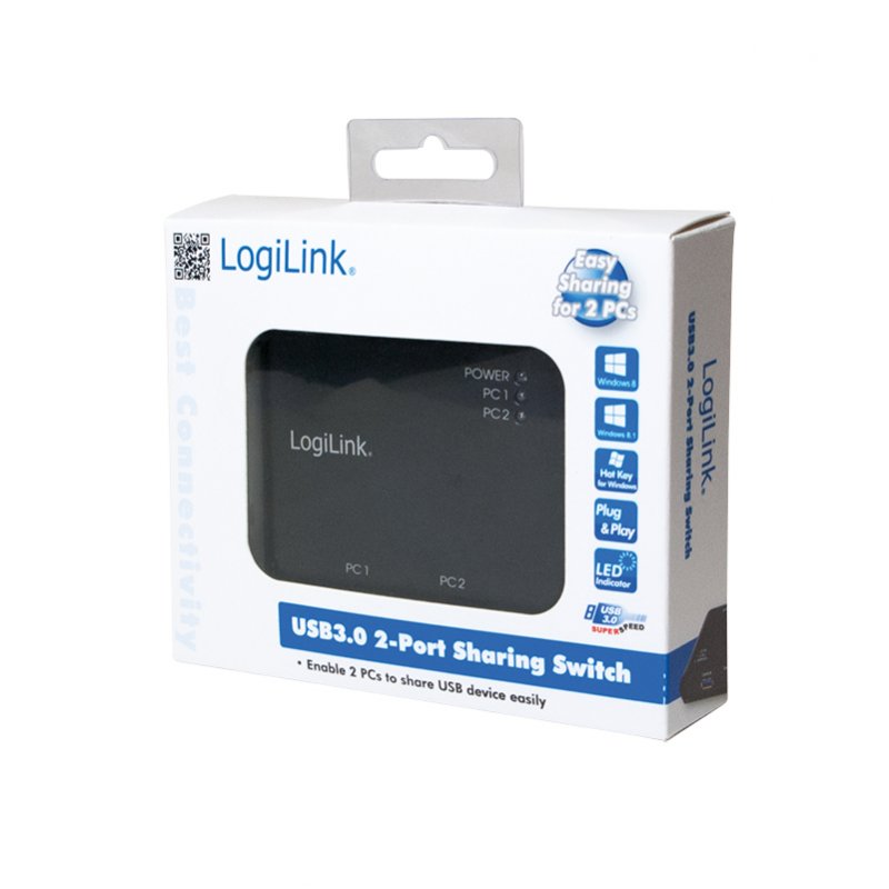 LogiLink UA0216 hub & concentrateur USB 3.2 Gen 1 (3.1 Gen 1) Type-B 5000 Mbit/s Noir