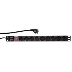 LogiLink PDU9C02 unité de distribution d'énergie 9 sortie(s) CA Noir
