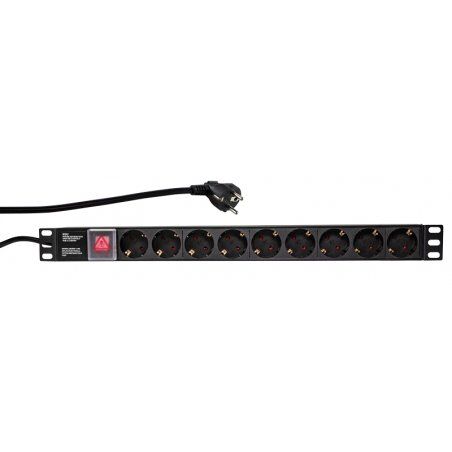 LogiLink PDU9C02 power distribution unit (PDU) 9 AC outlet(s) Black