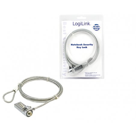 LogiLink Notebook Security Lock w/ Combination cable lock 1.5 m